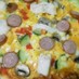 簡単♡マッシュルームとソーセージのピザ☆