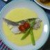 白身魚のソテー  パプリカソース