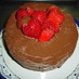 バレンタインにハート苺チョコケーキ