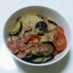 カリカリベーコンと夏野菜のピリ辛素麺♬