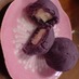 紫芋とクリームチーズの茶巾