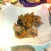 納豆と豚肉と小松菜の炒めもの