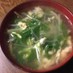 水菜とふんわり卵の中華風スープ