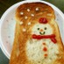 クリスマスに♪簡単！雪だるまのトースト