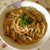 椎茸と梅の和風たらこスープスパゲティ