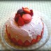 贅沢苺のクリームムースケーキ。