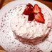 苺のハート♡デコレーションケーキ