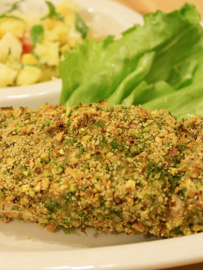 サーモンのピスタチオ衣のレシピ