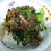 小松菜と豚ミンチの中華風☆丼
