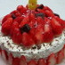 苺と生クリームのデコレーションケーキ