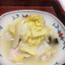 味噌汁：白菜と豚肉の煮浸し風