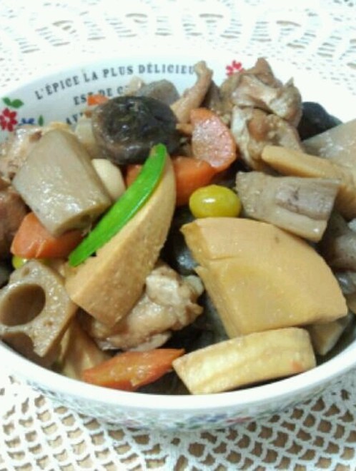 オイスターソースだけで筑前煮by無水鍋 オイスターソースだけで筑前煮by無水鍋