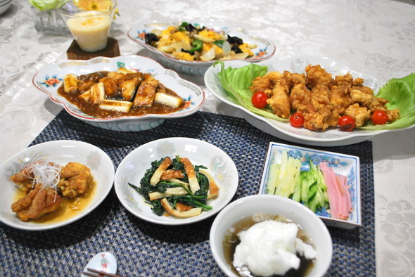 mielleの献立 ザンギで晩御飯~♪
