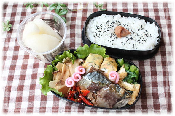 塩鯖の照り焼きのお弁当
