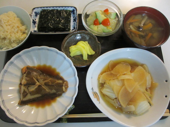 カレイとヒラメで盛り上がる晩御飯