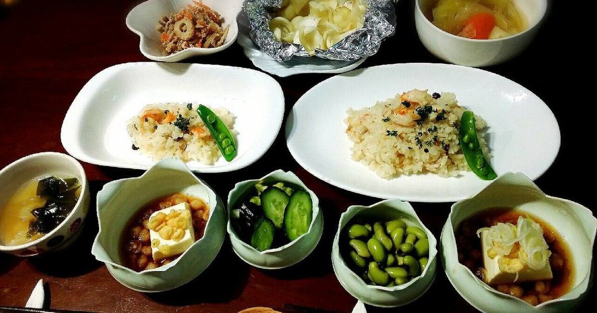 ピラフと小鉢 晩ごはん♪ by cocoりえ [クックパッド] みんながのせた献立