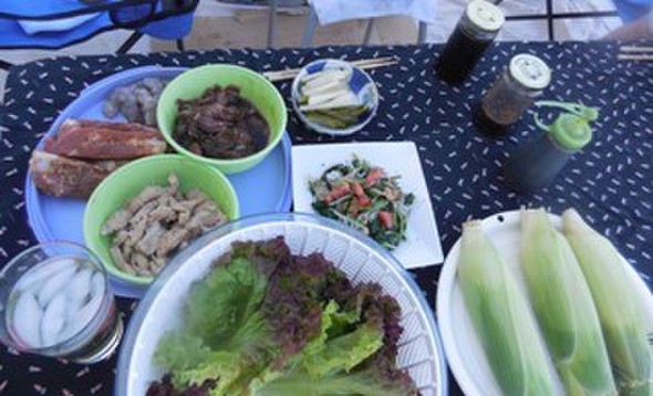 ホルモン、ブルコギ、豚スペアリブ BBQ