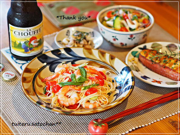 *素麺活用・晩ごはん*