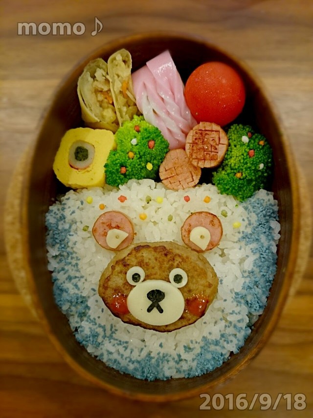 ハンバーグくまさんキャラ弁 By Mymh1234 クックパッド みんながのせた献立