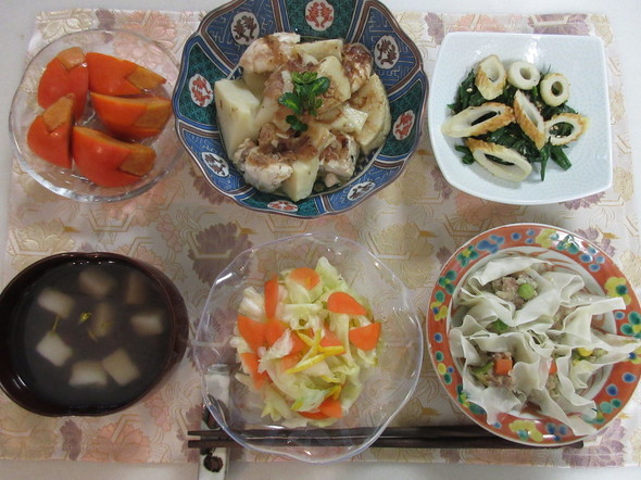 ひとくち餅の甘さ控え目おしるこの朝御飯