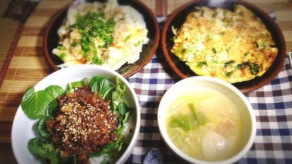 台湾風(?!)な料理で晩ごはん