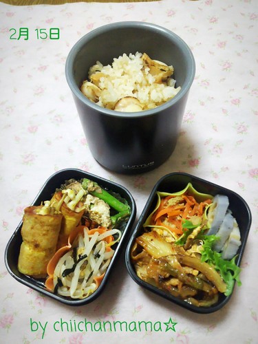 息子弁当♪ひと技あり豚キムチ&ベーコン巻