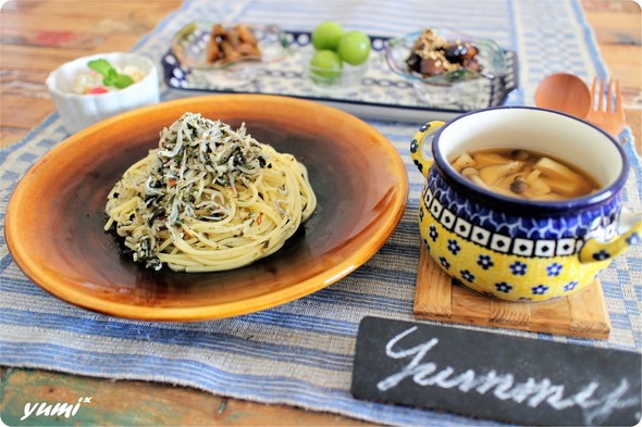 しらすのパスタdeおひとり様ランチ♬