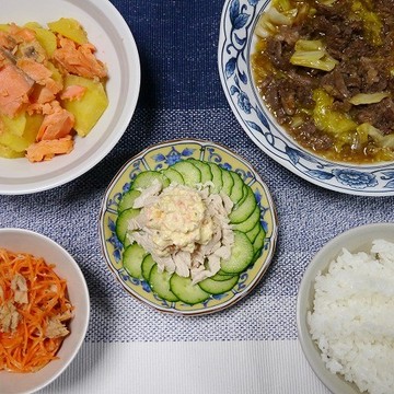 肉魚野菜のバランス定食
