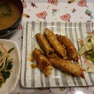 長いもと人参の肉巻き♥