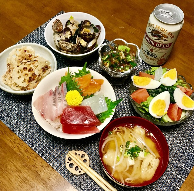 海鮮丼の晩ご飯 By にきけん クックパッド みんながのせた献立