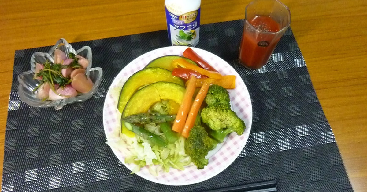 新レシピダイエット温野菜サラダの夕食 by ☆なあなクック☆ [クックパッド] みんながのせた献立