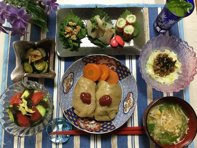 ロールキャベツで晩ご飯 By マラガの空 クックパッド みんながのせた献立