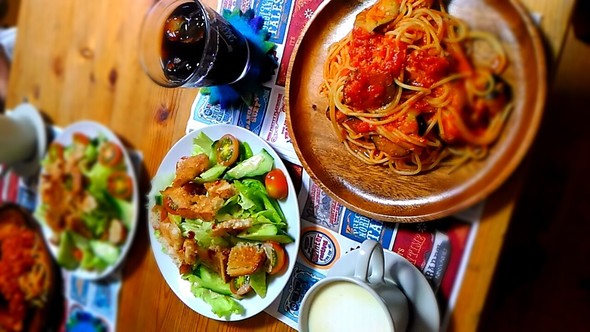パパっとパスタで簡単ランチ