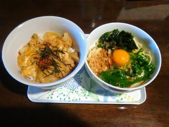 ガッツリ玉子丼と讃岐うどんでランチ♬