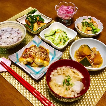 田楽風★簡単豆腐の豚肉巻きの晩ご飯～♪