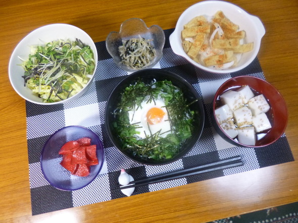 私の大好きなしらす丼(*^^*)の朝食❤