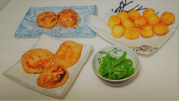 長芋じゃがいも豆腐ピーマン