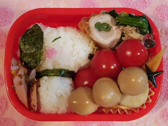 いんげん肉巻き&チキナーのスヌーピー弁当