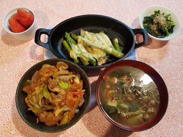 豚キムチみそ風味&アスパラバターチーズ焼