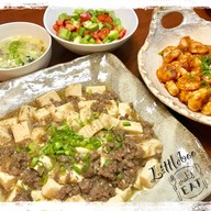 麻婆豆腐とエビチリの夕ご飯
