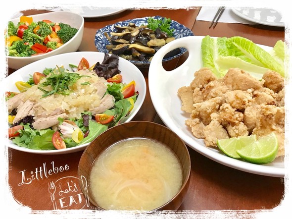 鶏肉三昧の夕ご飯