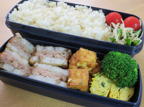 シャキシャキ☆蓮根の挟み揚げ弁当