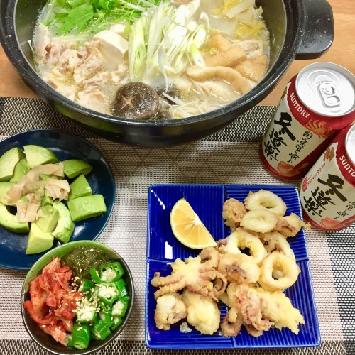 水炊きで晩酌♬
