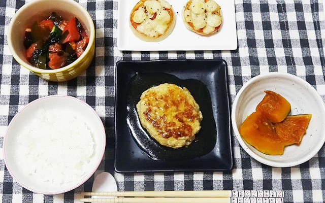 和風 ハンバーグ 献立