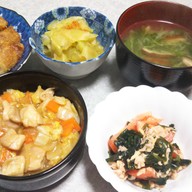 鶏もも肉と白菜のトロトロ生姜煮の晩ご飯