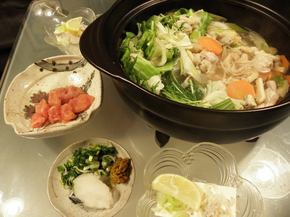 水炊きの夕飯(12/21)