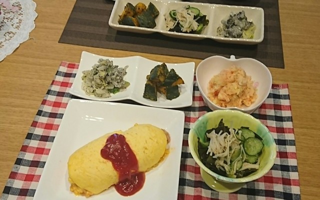 夕飯 オムライス 献立