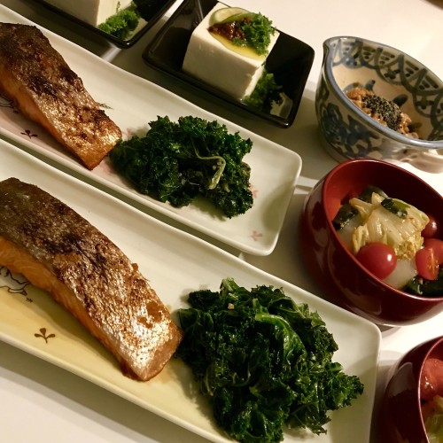 唐辛子醤油麹が大活躍の夕食