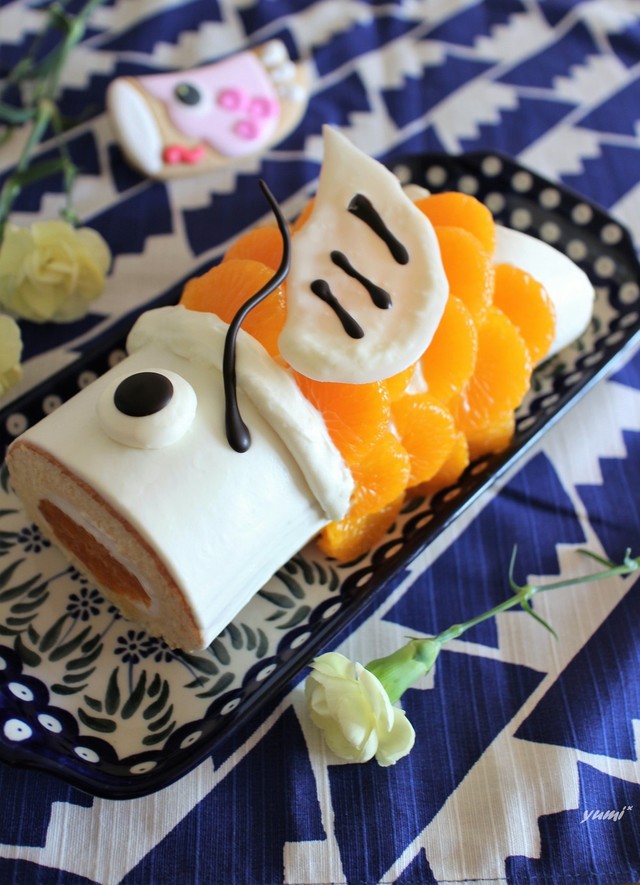 鯉のぼりロールケーキ みかんver By ちゃんねるゆみ クックパッド みんながのせた献立