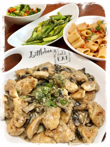 鶏肉ソテー✿クリーミー・マッシュルーム
